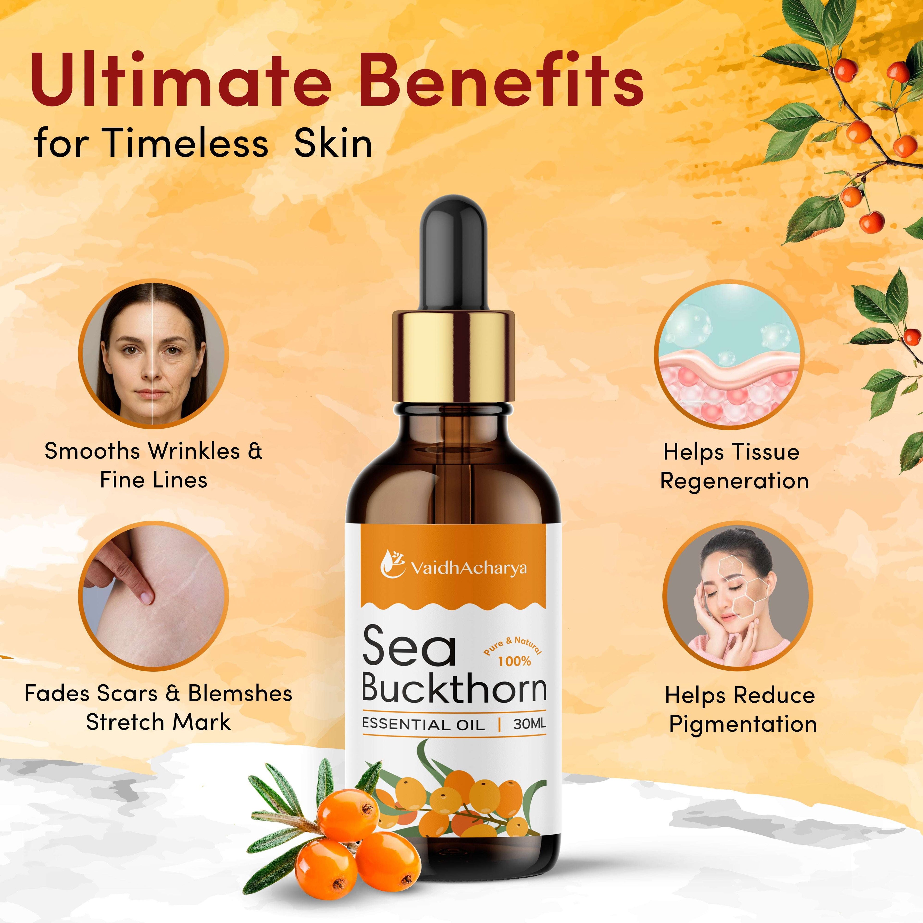 Sea Buckthorn Essential Oil | Face & Hair Nourishing Oil