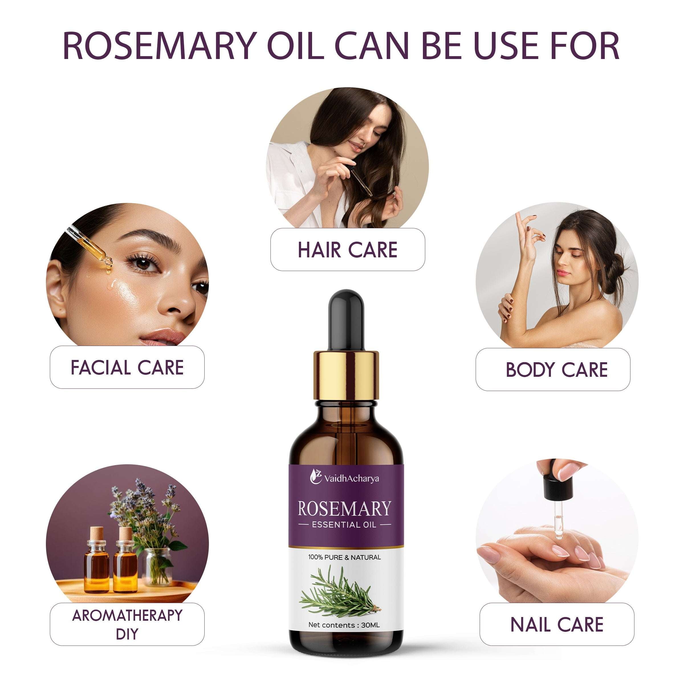Rosemary Essential Oil For Hair Growth For Women & Men