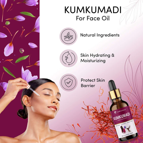 Kumkumadi Face Oil For Glowing Skin, Whitening, Lightening & Pigmentation