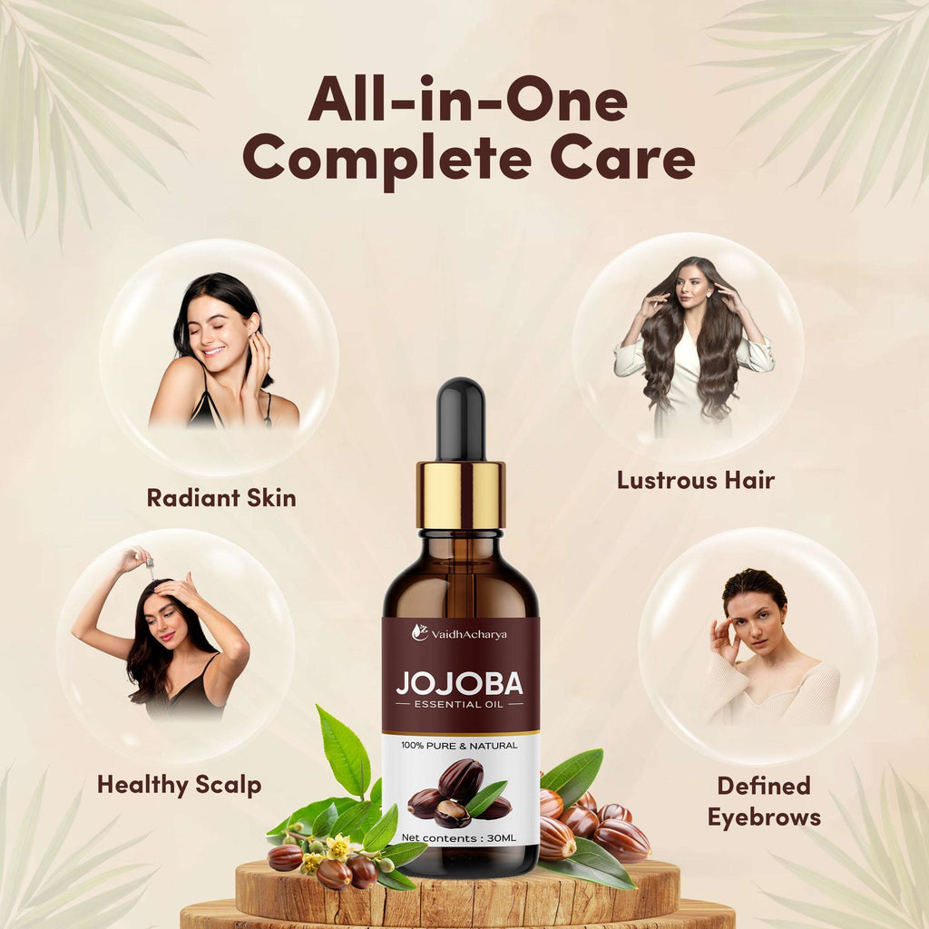Jojoba Oil For Hair Growth, Skin & Face | 100% Cold Pressed