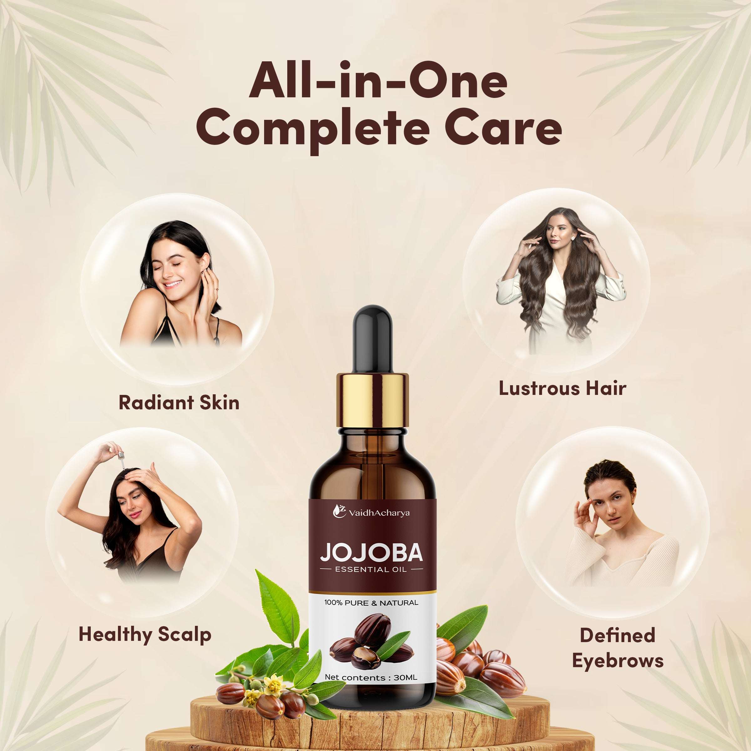 Jojoba Oil For Hair Growth, Skin & Face | 100% Cold Pressed