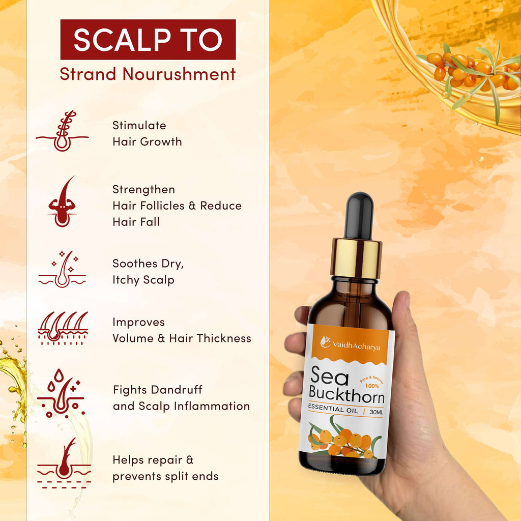 Sea Buckthorn Essential Oil | Face & Hair Nourishing Oil