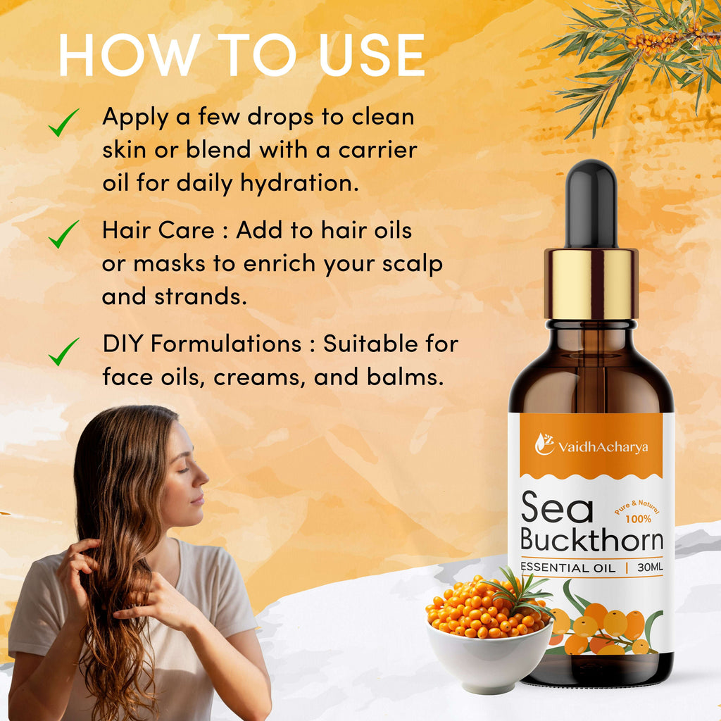 Sea Buckthorn Essential Oil | Face & Hair Nourishing Oil