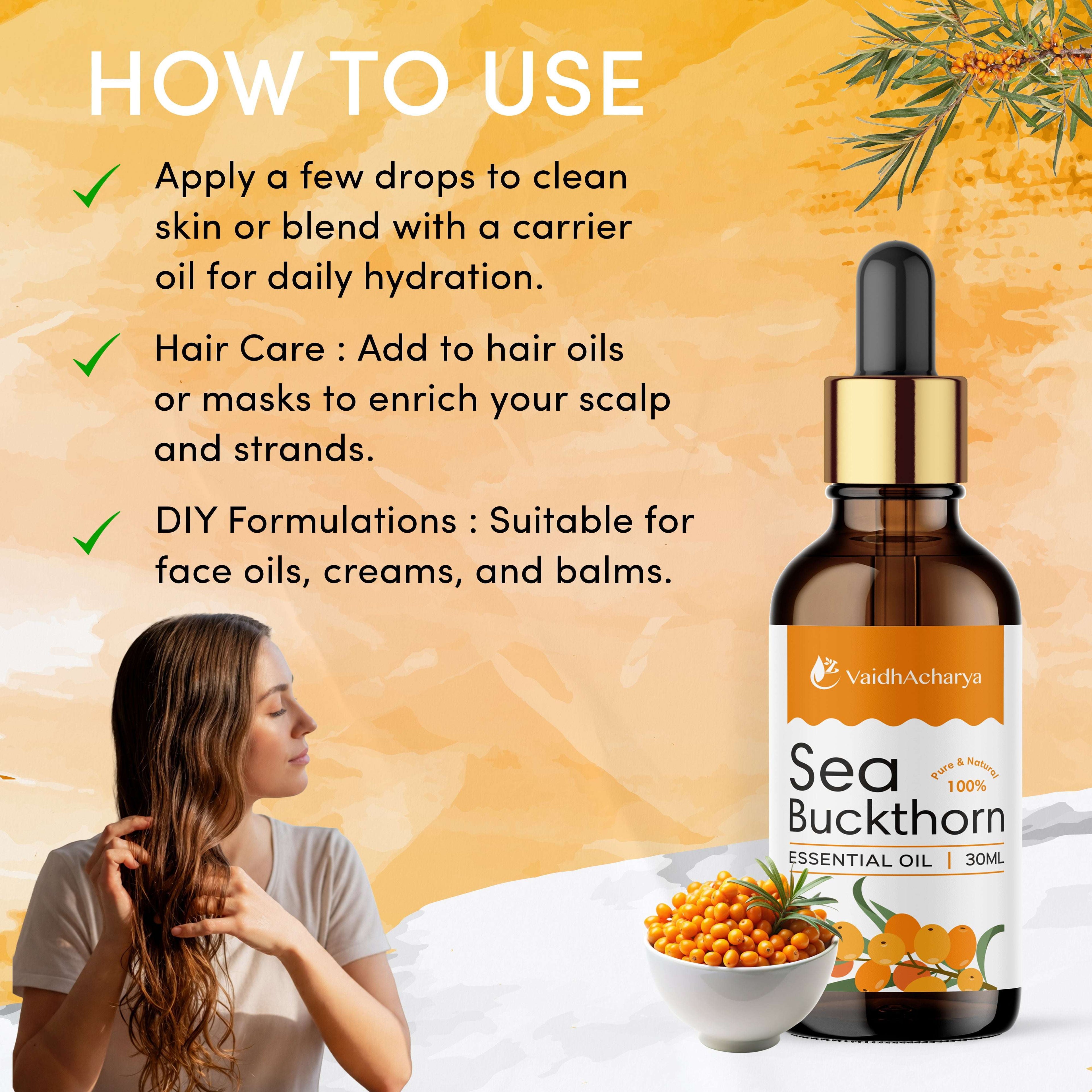 Sea Buckthorn Essential Oil | Face & Hair Nourishing Oil