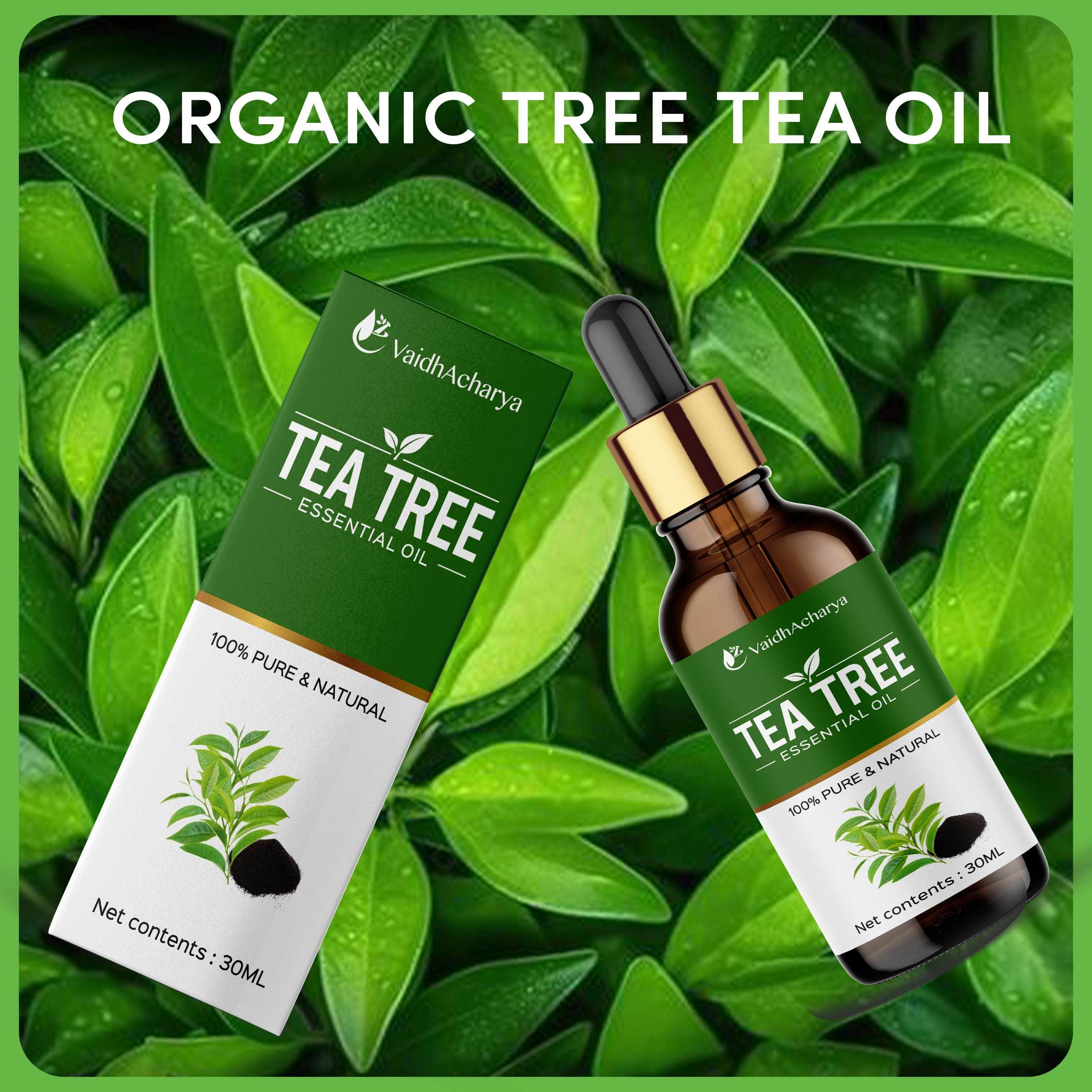 Tea Tree Essential Oil for Hair, Skin, Dandruff, Acne Care