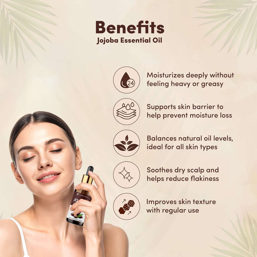 Jojoba Oil For Hair Growth, Skin & Face | 100% Cold Pressed