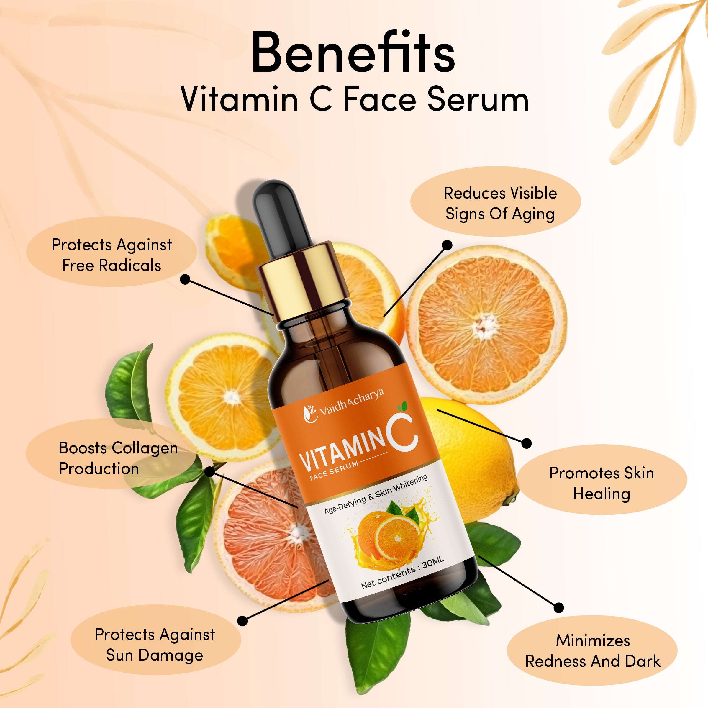 Vitamin C Serum | Reduces Dark Spots, Pigmentation & Oily Skin