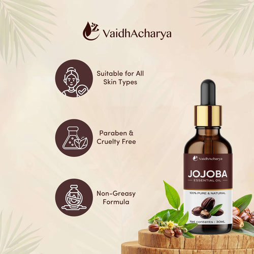Jojoba Oil For Hair Growth, Skin & Face | 100% Cold Pressed